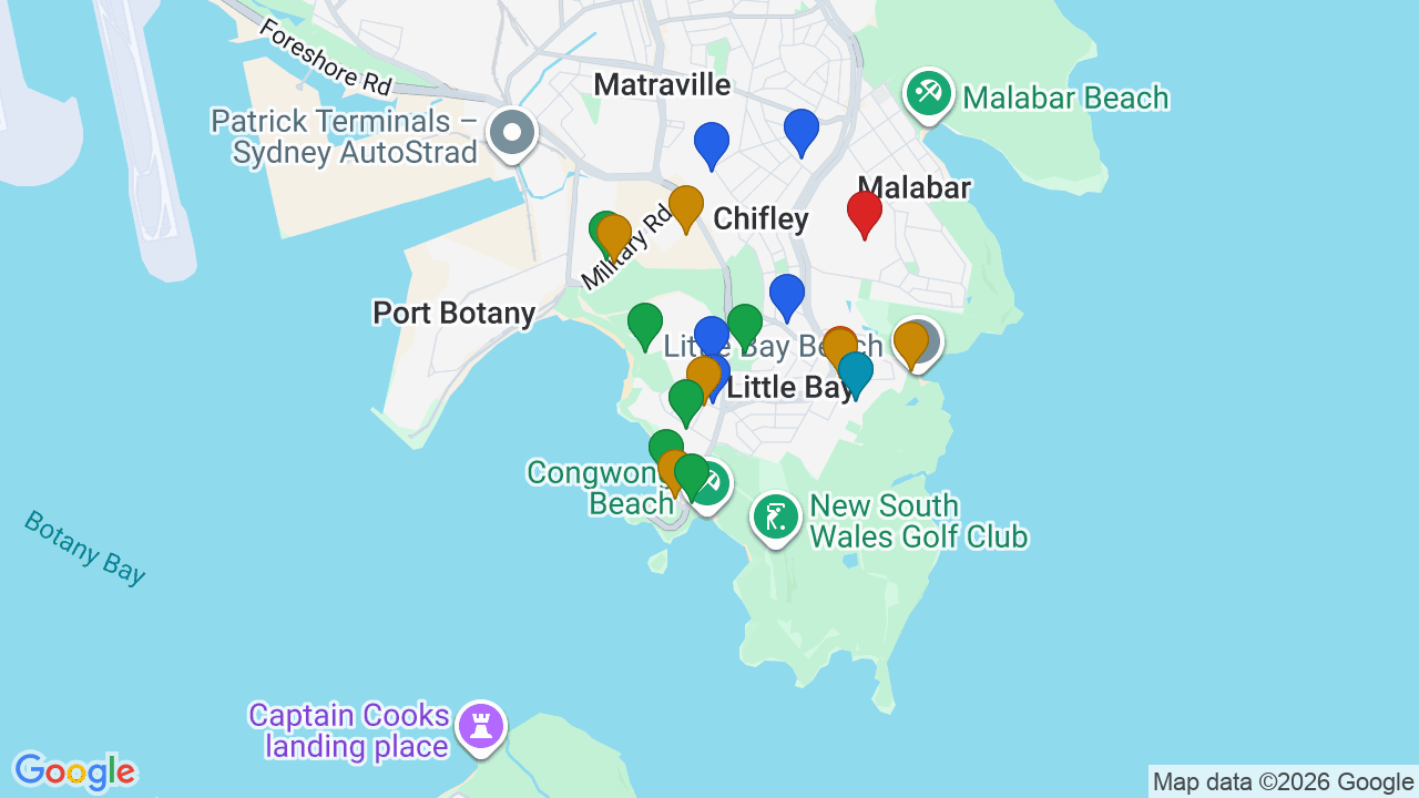 Map of Phillip Bay showing nearby schools, parks, transport and shops